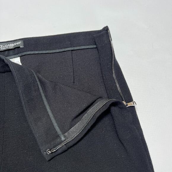 DOLCE & GABBANA Stretch Viscose Side Ankle Zip Skinny Pants SIZE 27 ITALY 40 - Picture 4 of 12